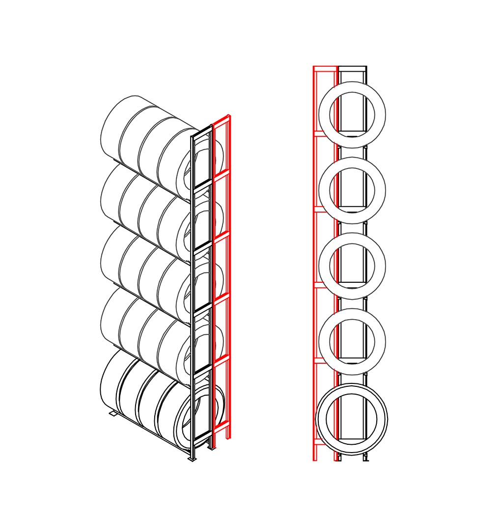 Wand-Set Flexi 5 Ebenen Anbaufeld