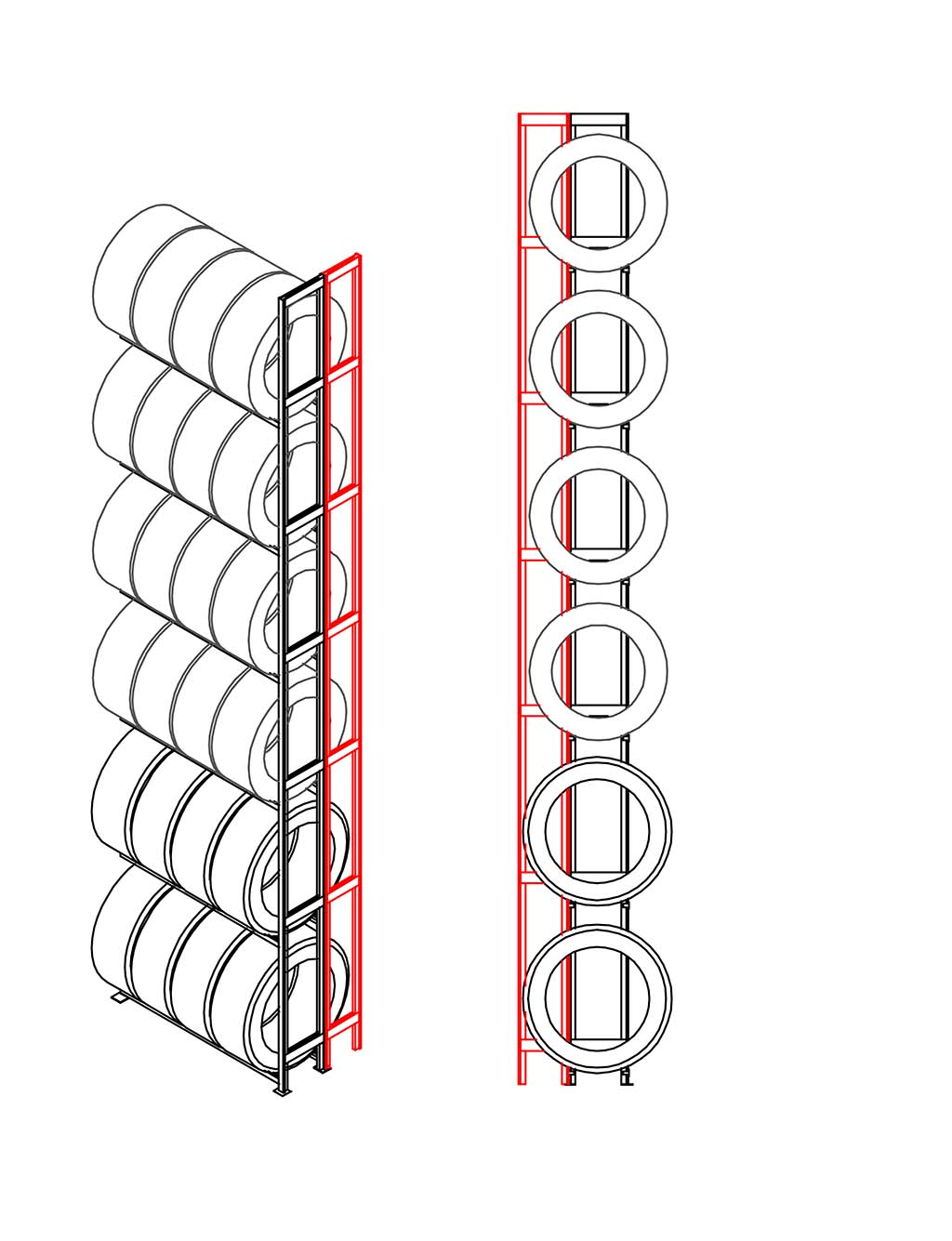 Wand-Set Flexi 6 Ebenen Anbaufeld