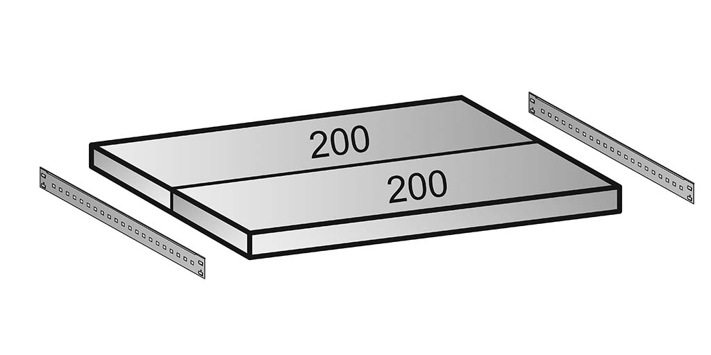 Einzelboden-Set 1000x400 mm M100