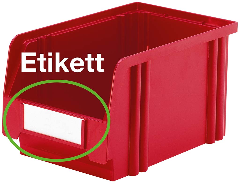 Etiketten für Lager- und Regalkästen 93 mm breit