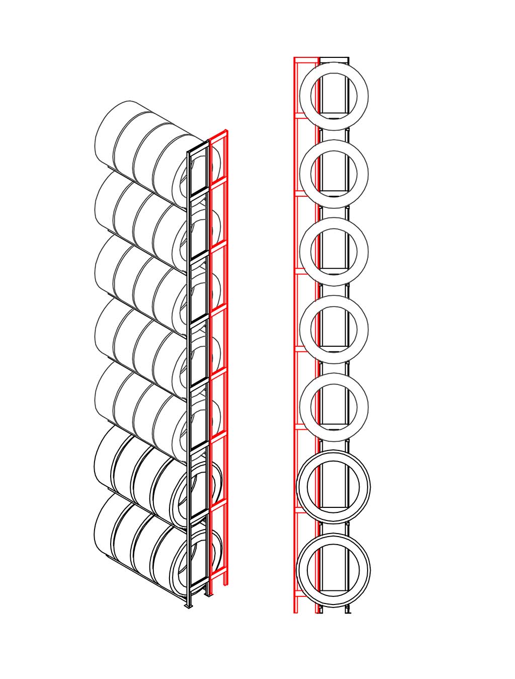 Wand-Set Flexi 7 Ebenen Anbaufeld